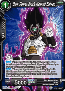 Dark Power Black Masked Saiyan