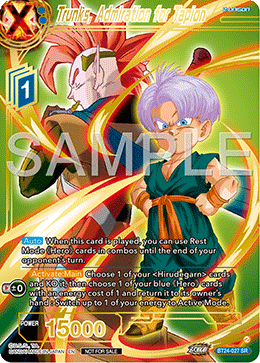 Trunks, Admiration for Tapion