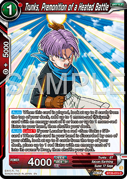 Trunks, Premonition of a Heated Battle