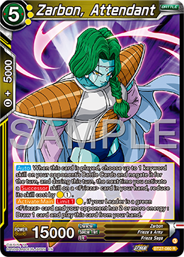 Zarbon, Attendant