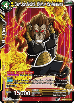 Great Ape Bardock, Might of the Resistance